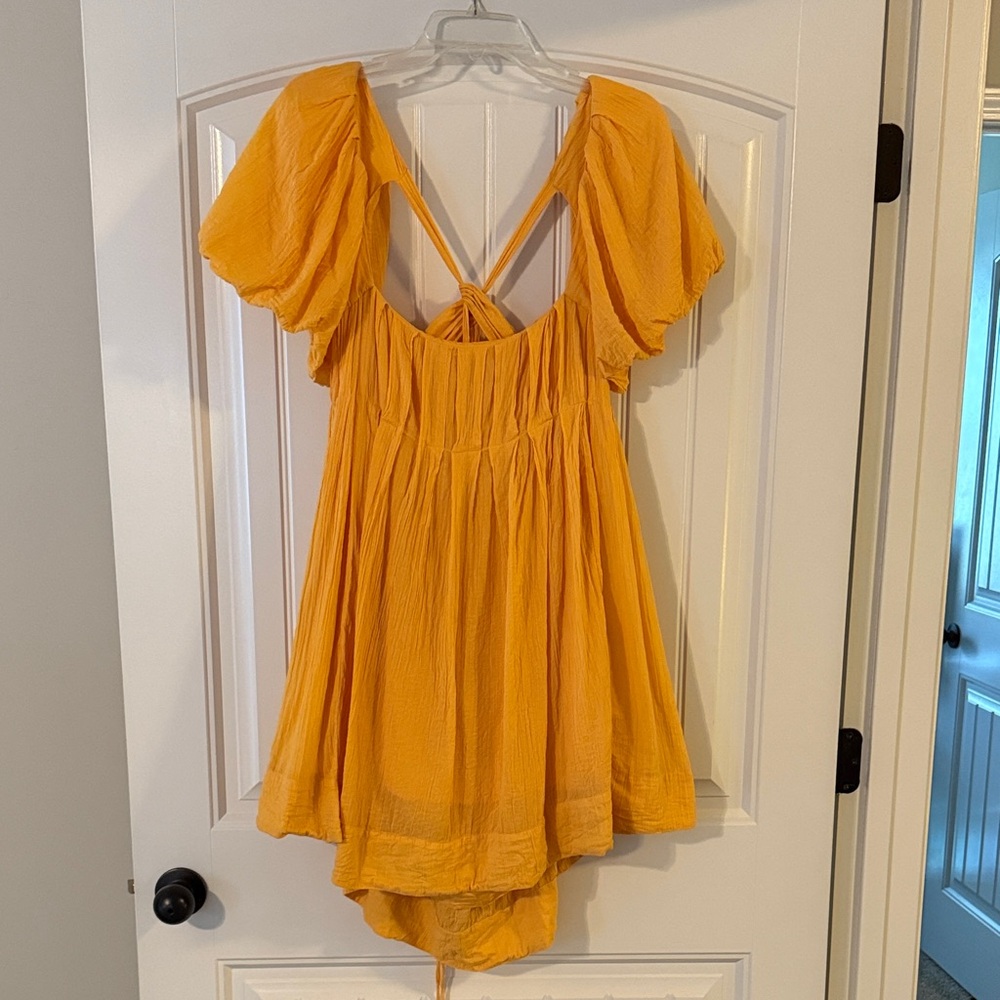 Free People Yellow Marina Mini Dress